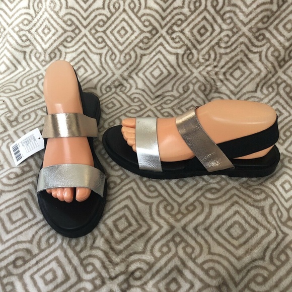 Helena Slingback Sandals Metallic Gladiator Sz 8 - Picture 8 of 8